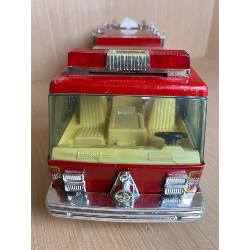 Vintage 80s Nylint Rescue Pumper Fire Truck Red Pressed Steel Metal Muscle Toy